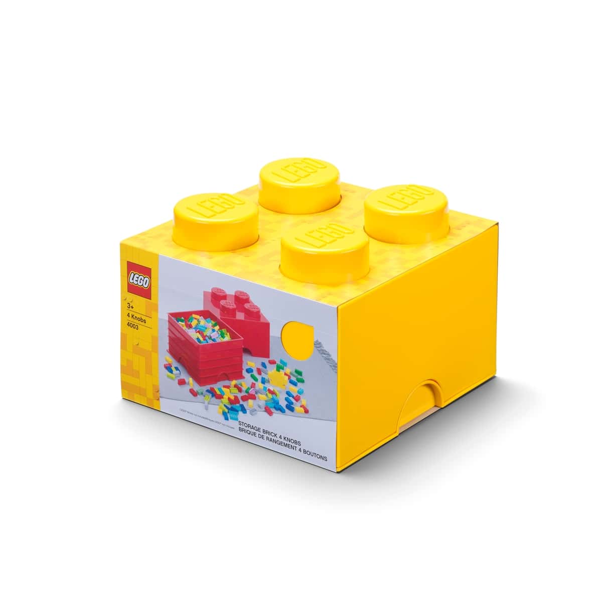 lego 5007128 forvaringskloss med 4 knoppar gul