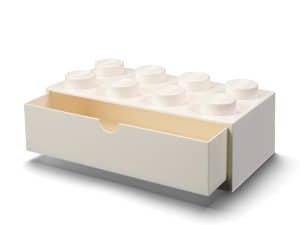 lego 5006877 skrivbordslada med 8 knoppar vit